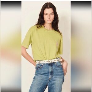 Sandro green wash T-Shirt Sz US 4